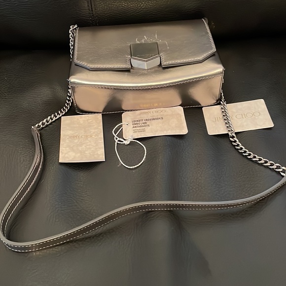 Jimmy Choo Lockett Silver Purse - Picture 4 of 13